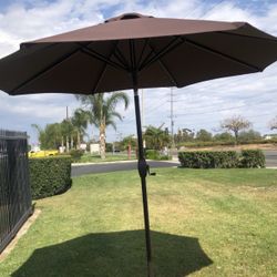 Brown Outdoor Patio 9ft Umbrella 
