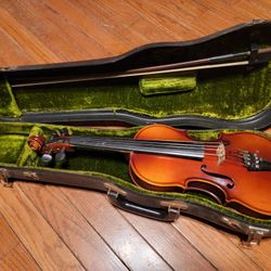 1987 Andrew Schroetter Violin 1/2 scale Model 420 With Vintage Glasser Bow