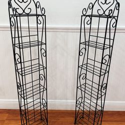 Set of 2 Decorative Metal Shelving Units – Great Condition