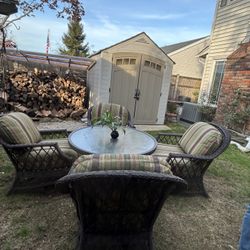 5 Pieces Wicker Patio Furniture- With Cushions - MSRP$