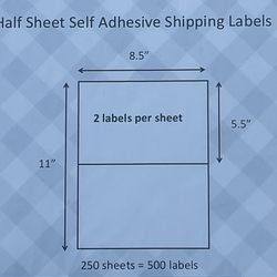 Half Sheet Self Shipping Labels