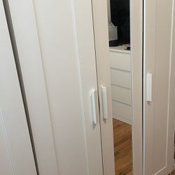 IKEA brimnes Wardrobe White Storage Closet 