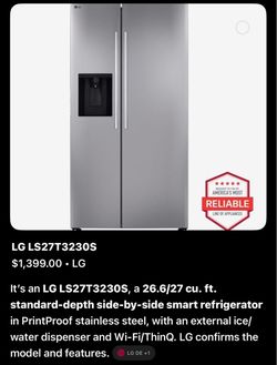 LG double door refrigerator
