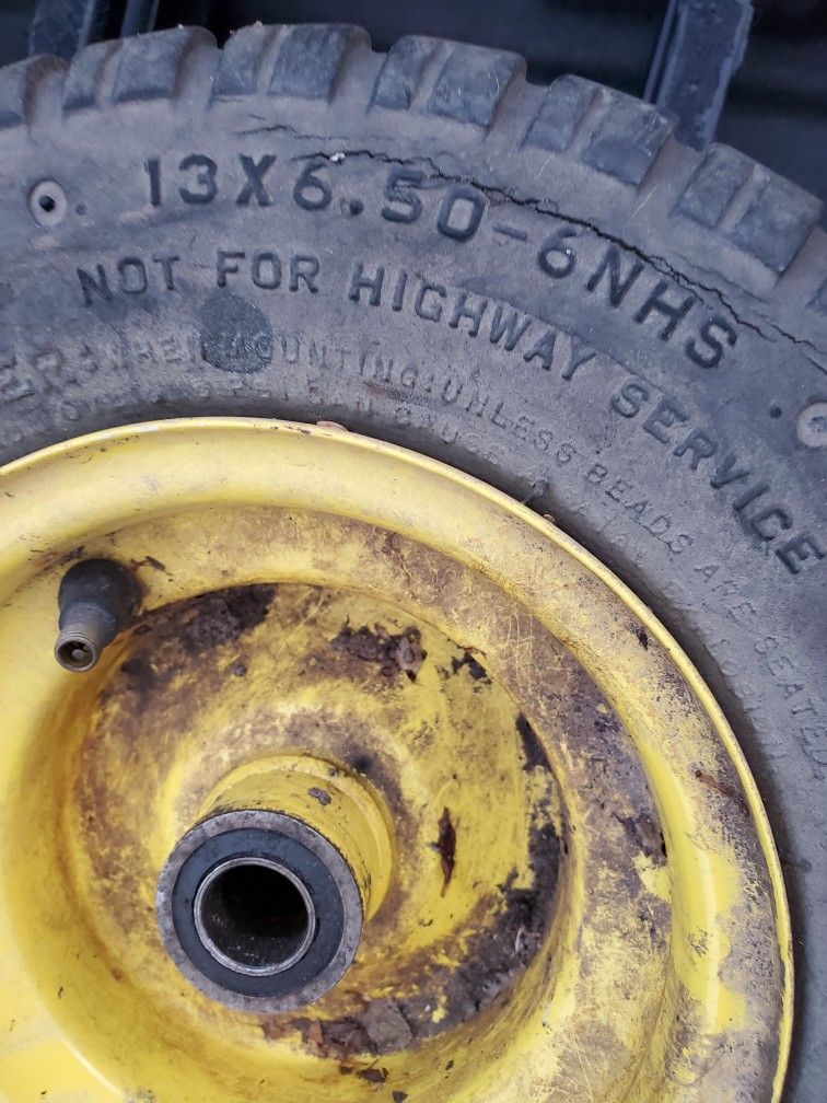 Front Tires Off John Deer