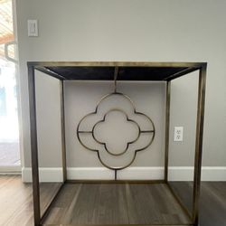 Black Top Gold Metal Table