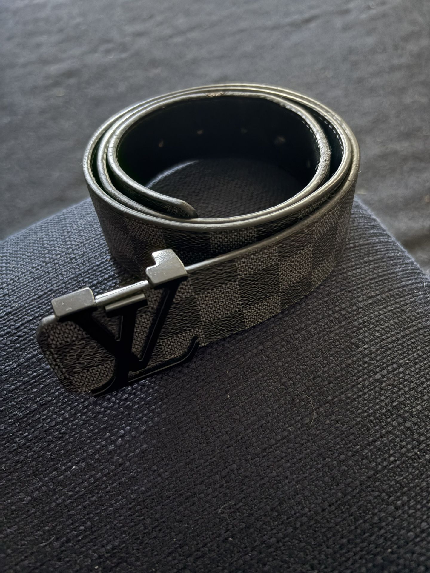 Louis Vuitton Belt Size 30-33 Black And Grey