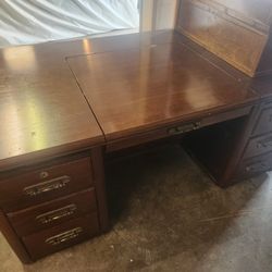 Large Antique Wooden Desk