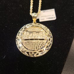 10k Gold Nugget Cut Last Supper Chain