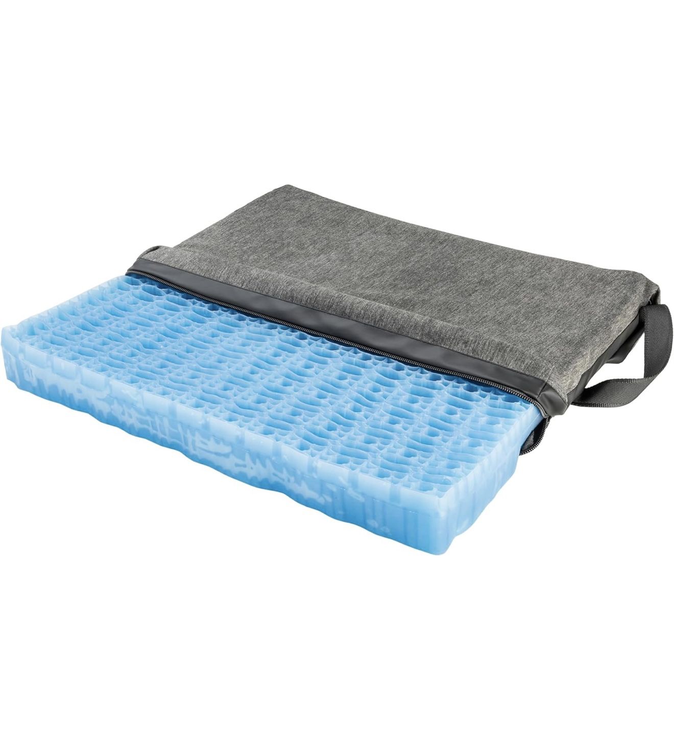 Drive Medical DualEase Gel Seat Chair Cushion for Wheelchair, Office Chairs & More, 20 Inch 2-Sided Pressure Relieving Cushion with Cooling Airflow, M