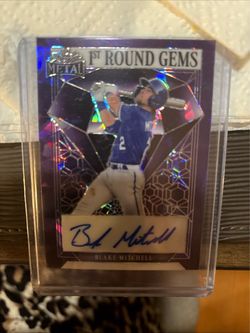 Blake Mitchell Leaf Metal 1st Round Gems Auto Card 4/6