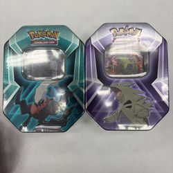 Pokemon TCG Tins Dark Rai And Tyranitar
