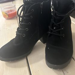 Size 3 No ID Required Black Boots. 