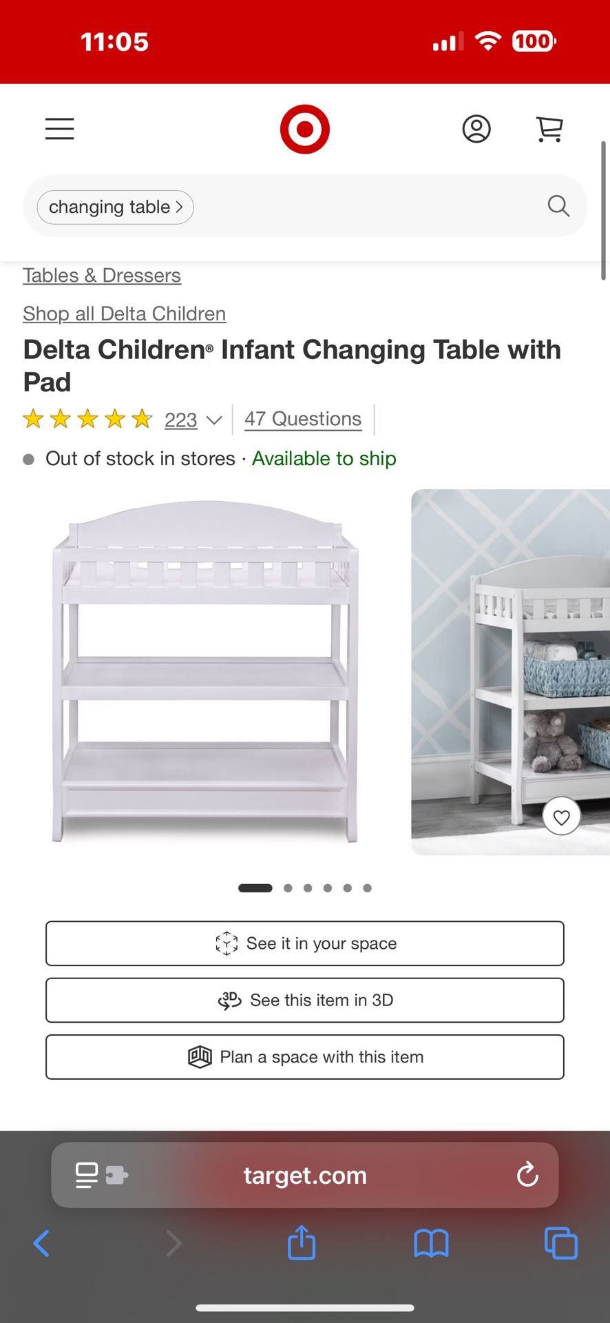 Changing Table