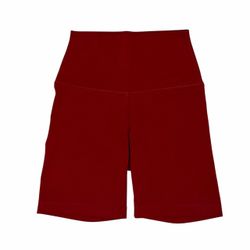Yogalicious Lux Womens XS Biker Shorts Burgundy Red Stretch Yoga Activewear