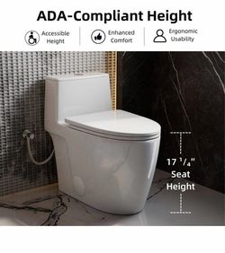 Shop Los Flexi 17.3 in. Elongated White One-Piece Toilet with Rimless Swirl Flush, ADA Height Toilet Bowl, Dual Flush 1.0/1.28 GPF