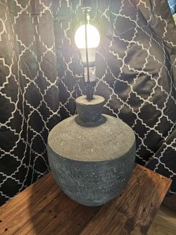 Terra Cotta Plaster Lamp