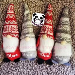 Tall CHRISTMAS GNOMES PERSONALIZED 