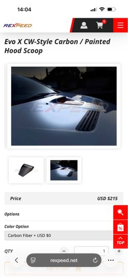 Evolution x rexpeed hood scoop