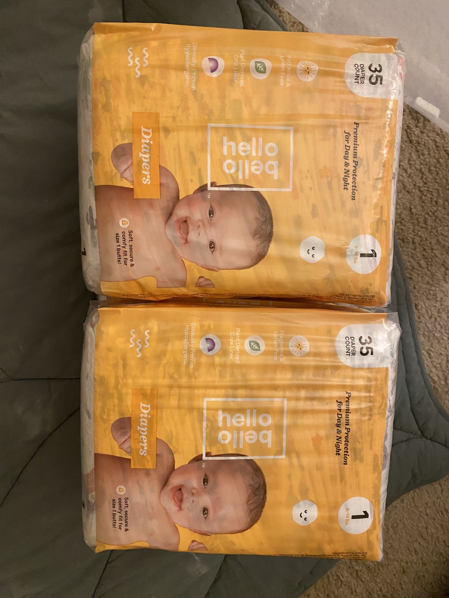 4 Packs Of 35 Hello Bello Diapers Size 1