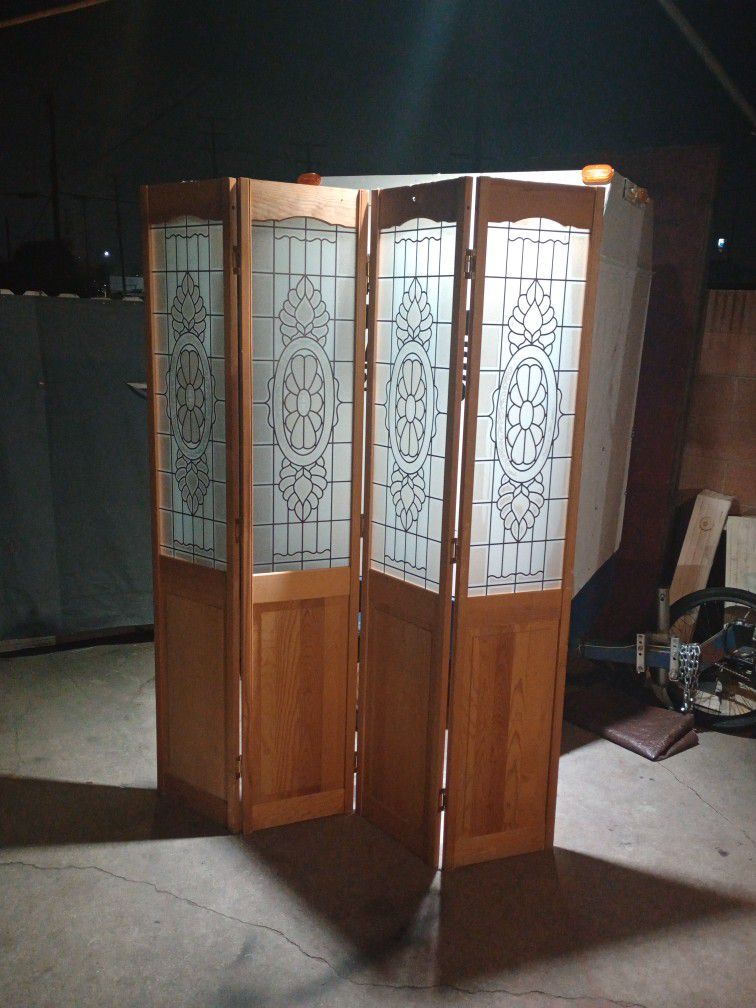 Glass And Wood Divider