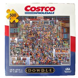 Dowdle Costco Stores & Shops 500 Pc Interlocking Multicolor Cardboard Puzzle
