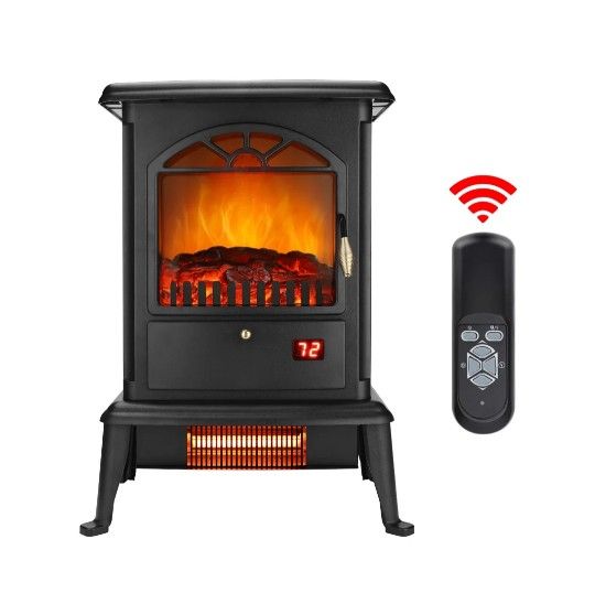 Zimtown 1500W Electric Indoor Fireplace with Remote Control