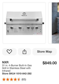 NXR 4 Burner Stainless Steel Drop-In Gas Grill