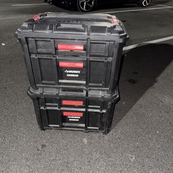 Build-Out 22 in. Modular Tool Storage 2-Drawer Tool Box Husky