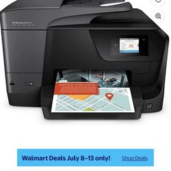 HP OfficeJet Pro 8715 All-in-One All-in-One Touch Screen Bluetooth Wireless Black Printer
