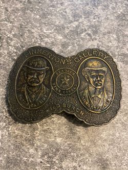 Vintage Brass Belt Buckle, Butch Cassidy Sundance Kid , Western Outlaw.
