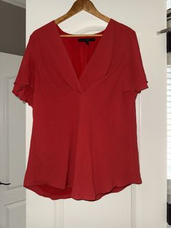 NWOT White House Black Market Women's Red Dress Blouse size 16
