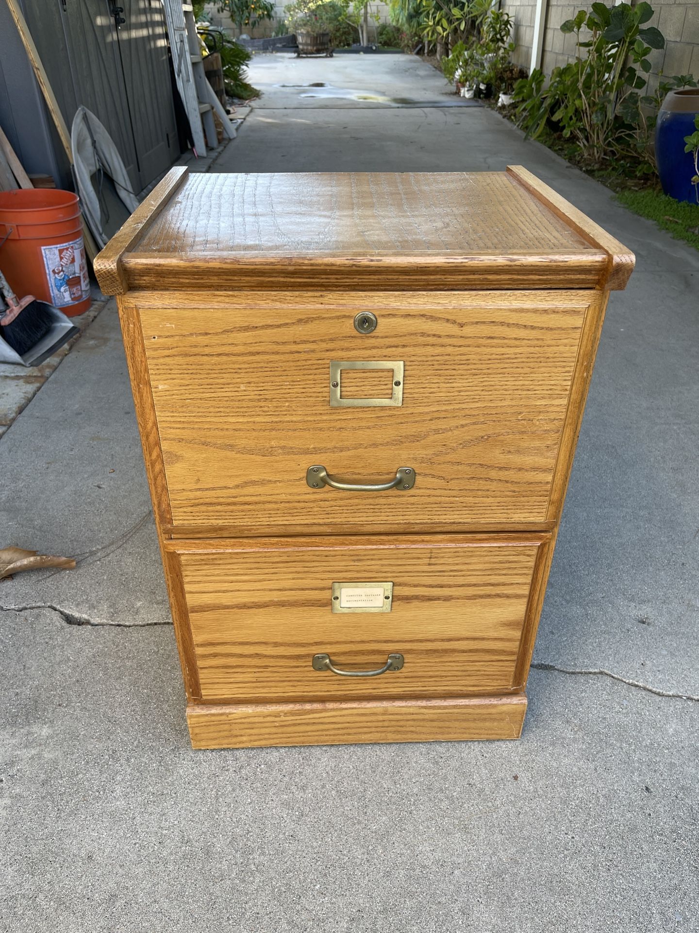 Filing Cabinet Storage Wood - 2 Drawer