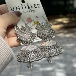 Silver Jhumkay Earrings , New! 