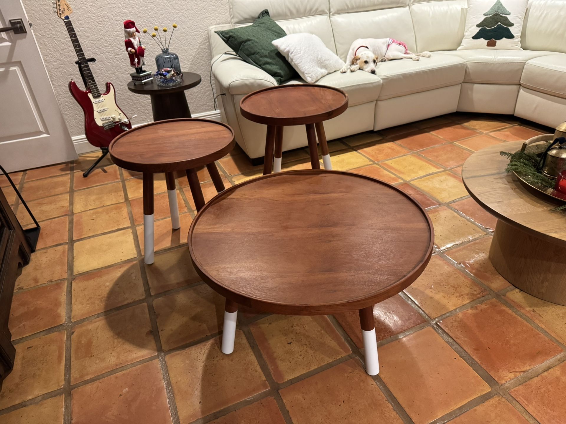 Daisy Mid Tone Coffee Table And End Tables Set