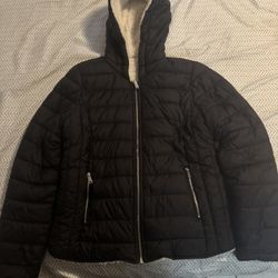 Girls Black Puffer Jacket