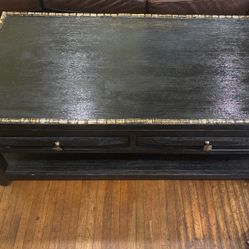 Large Black Wood Coffee Table-Very Sturdy 