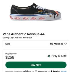 Brand New Size 13 Gallery Vans 