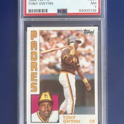 1984 Topps Tony Gwynn Baseball Card Graded PSA 7
