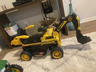 Toddler Excavator Riding Toy With Music 