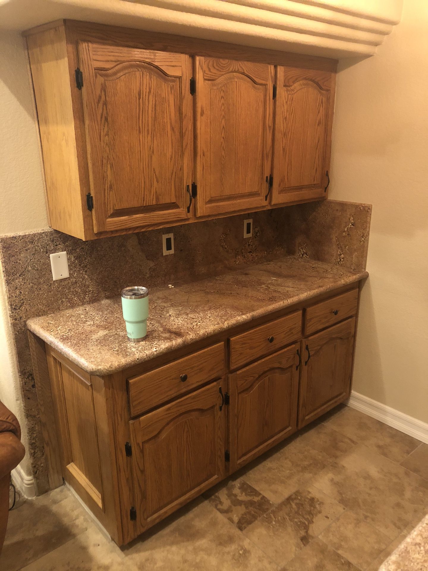 Upper and lower cabinets, garage or kitchen