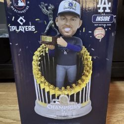5 x Freddie Freeman Los Angeles Dodgers FOCO 2024 World Series Champions Exclusive Player In Trophy 8" MVP Bobblehead