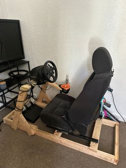 Thrustmaster t300rs gran turismo wooden racing setup