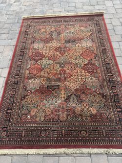 100% Wool Rug , Antique Red Color , 5’3” X 7’9”