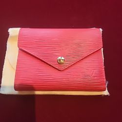 Louis-vuitton Red Epi Wallet