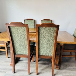 Vintage Wood Henredon fine furniture table set 