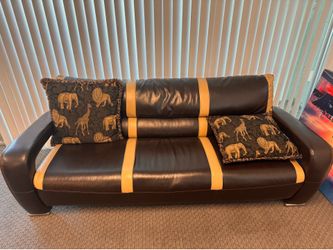 🔥 Genuine Leather Sofa – Modern Luxury Style 🔥