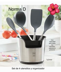Juego de 4 utensilios y organizador nuevos en sus cajas 🌺 princess house 🌺