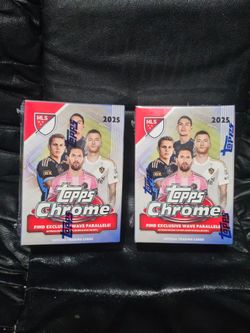 2025 Topps Chrome MLS Soccer Blaster Box! 2 Box Lot! New Factory Sealed!