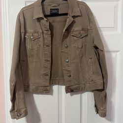 Size Large Jean Jacket By Lands’ End Women’s Coats Denim Clothing