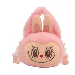 Labubu Plush Crossbody Bag - Rose